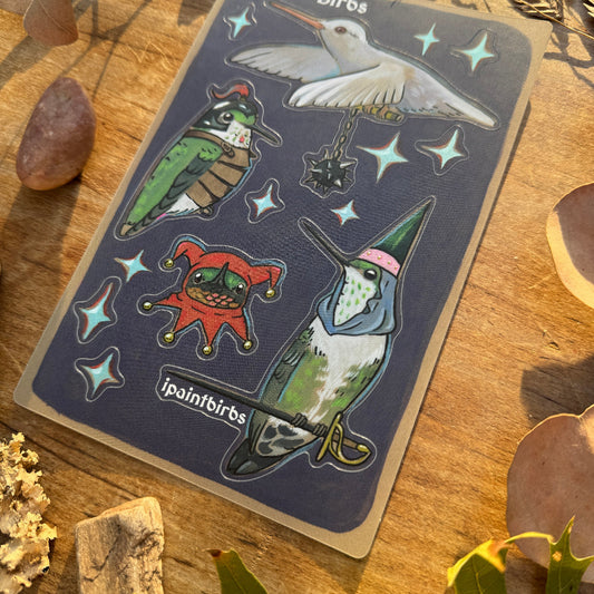 Ye Olde Birbs, Hummingbird Edition || Sticker Sheet