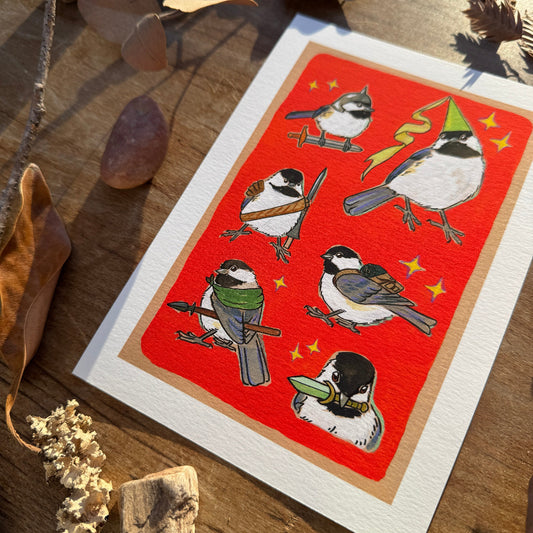 Ye Olde Birbs: Chickadee Edition | Art Print