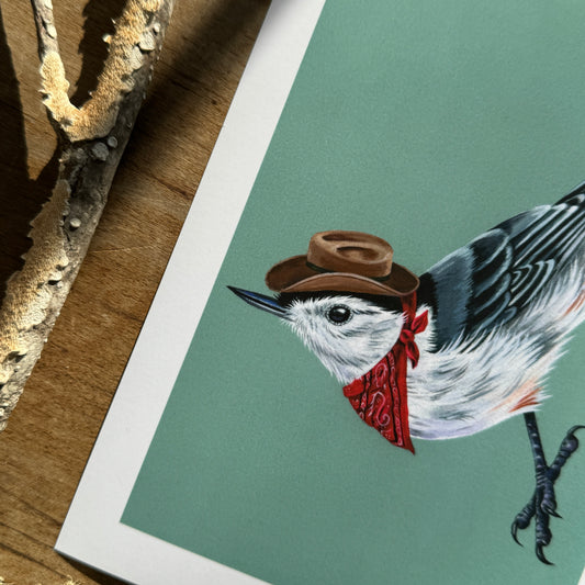Cowpoke Nuthatch | Art Print