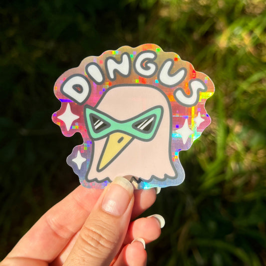 Rainbow Holo ~DINGUS~ Sticker
