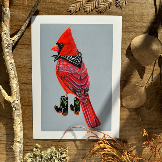 Yeehaw Cardinal Mans | Art Print