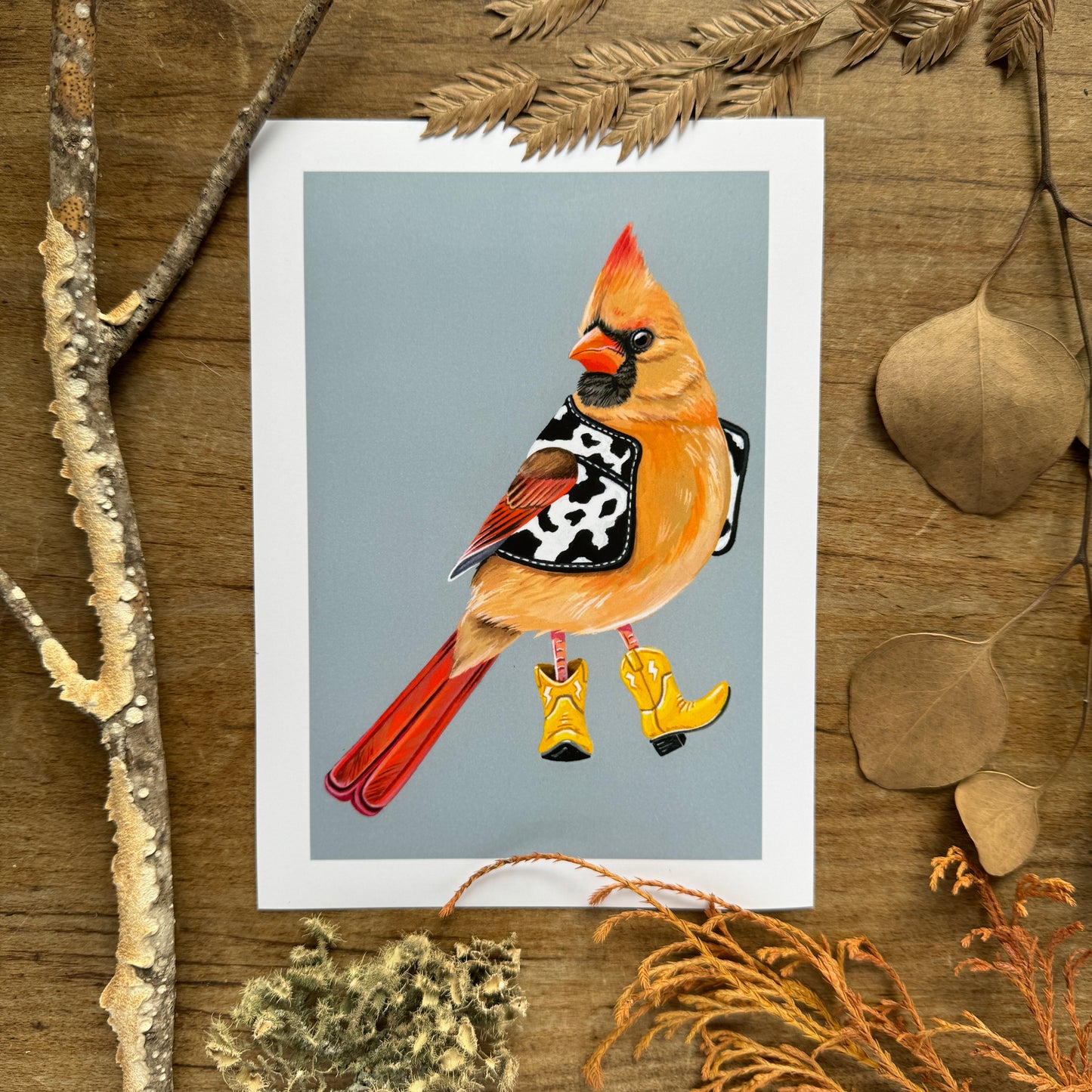 Yeehaw Cardinal Gal | Art Print