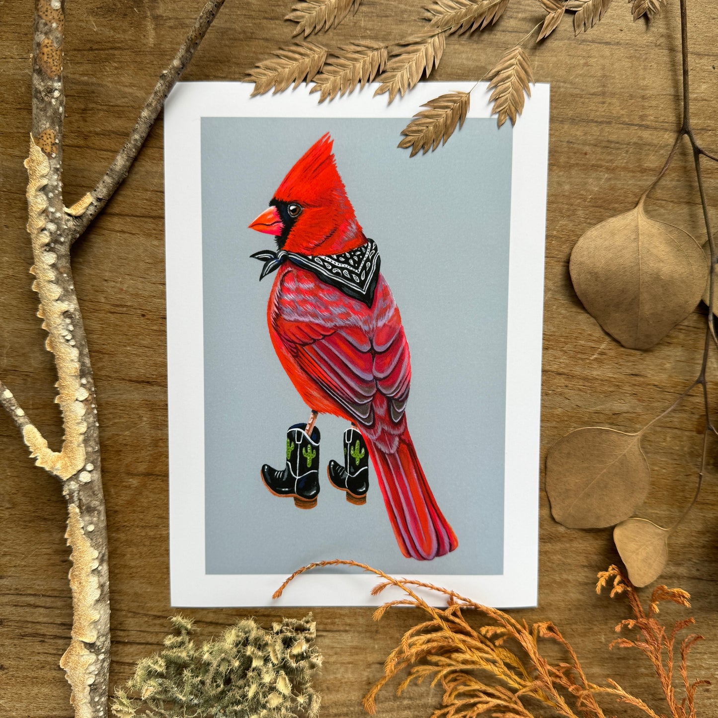 Yeehaw Cardinal Mans | Art Print