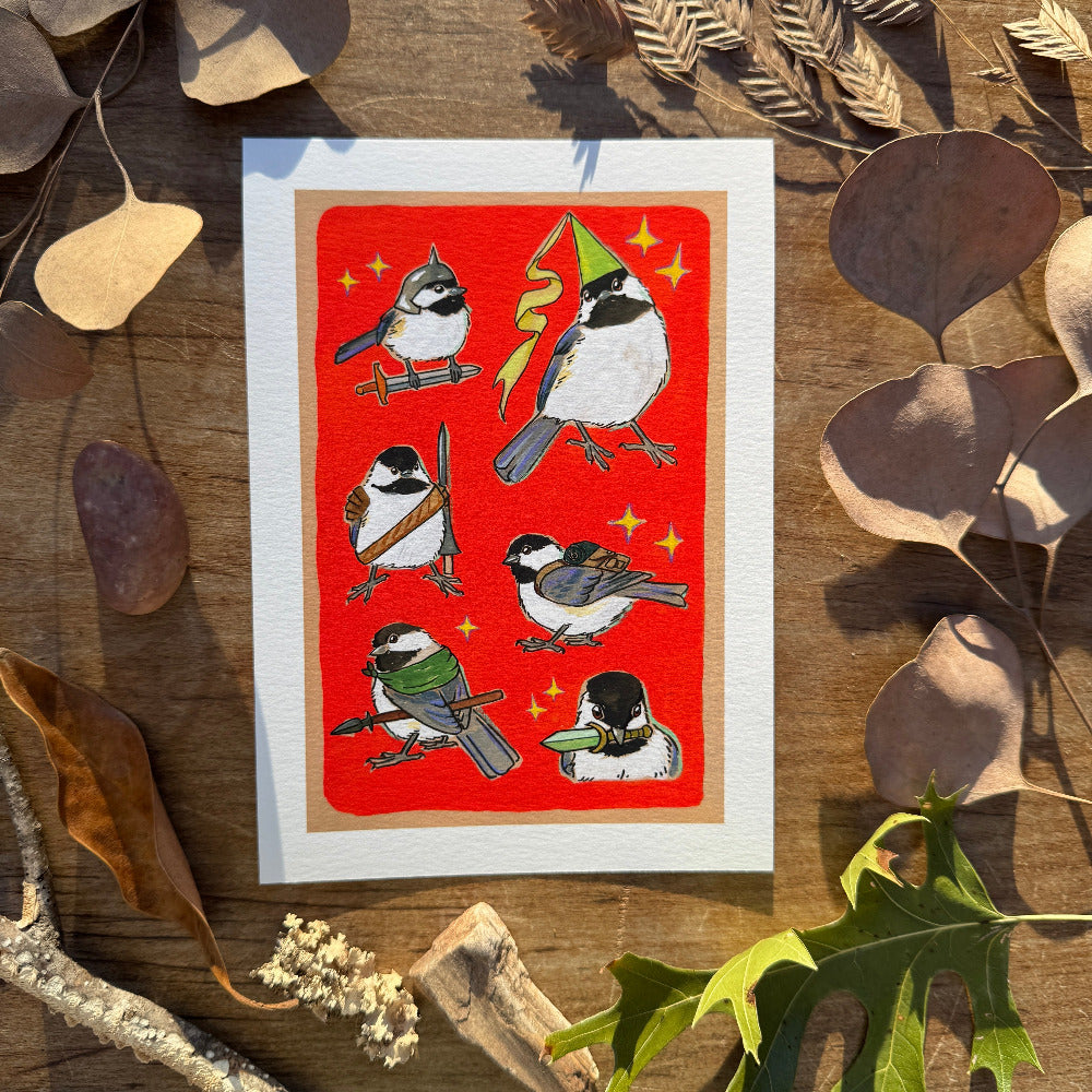 Ye Olde Birbs: Chickadee Edition | Art Print