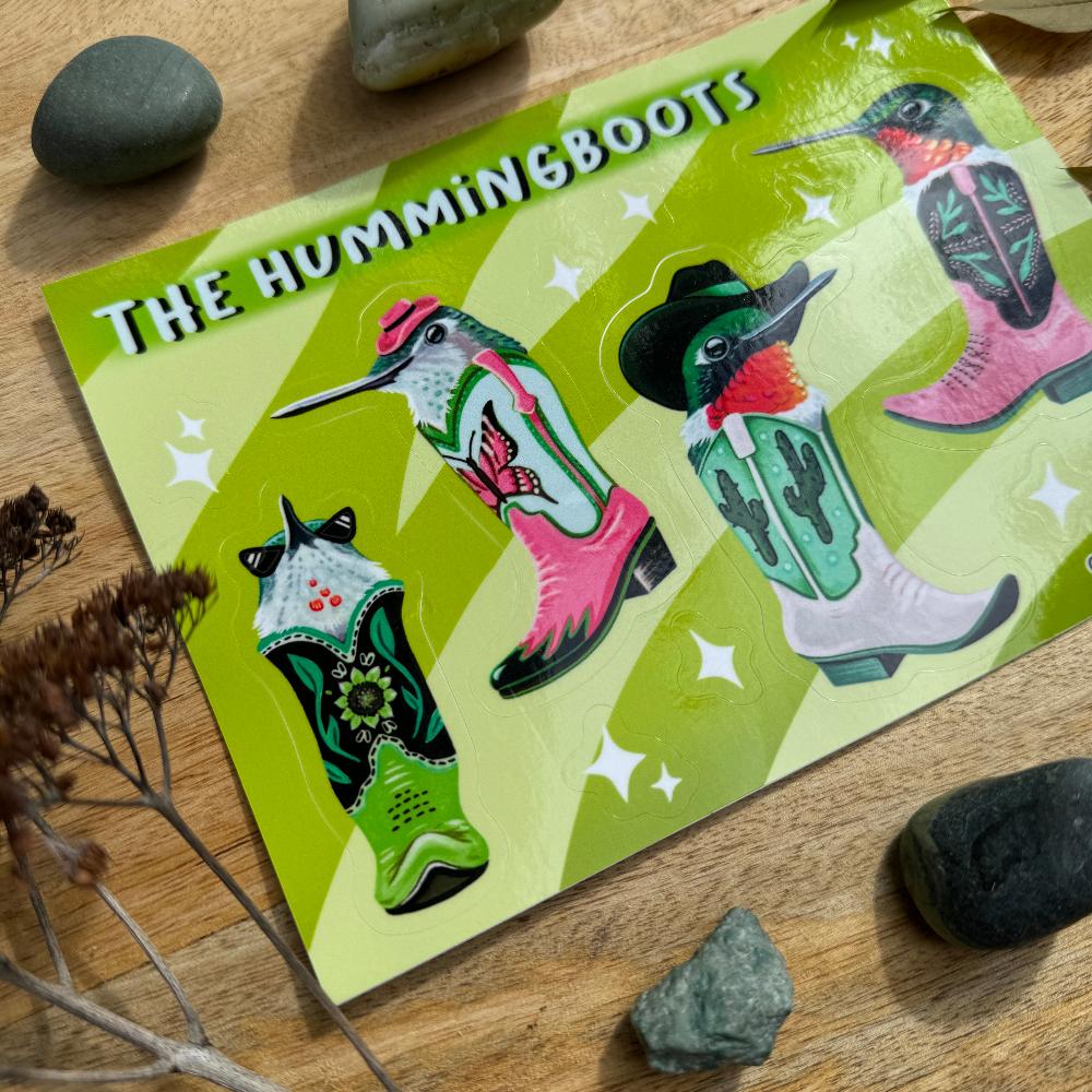 The Hummingboots (but make them Brat) || Sticker Sheet
