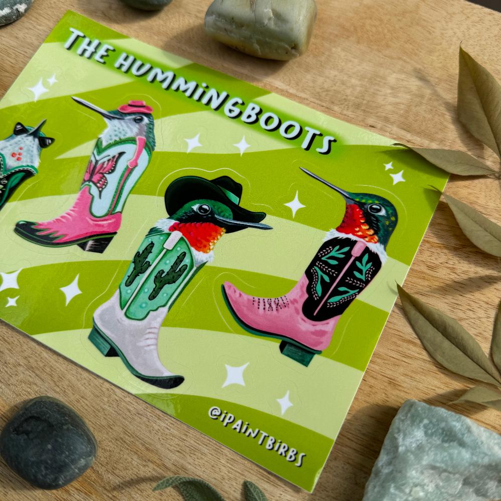 The Hummingboots (but make them Brat) || Sticker Sheet