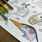 Birbs in Bloom | Coloring Page