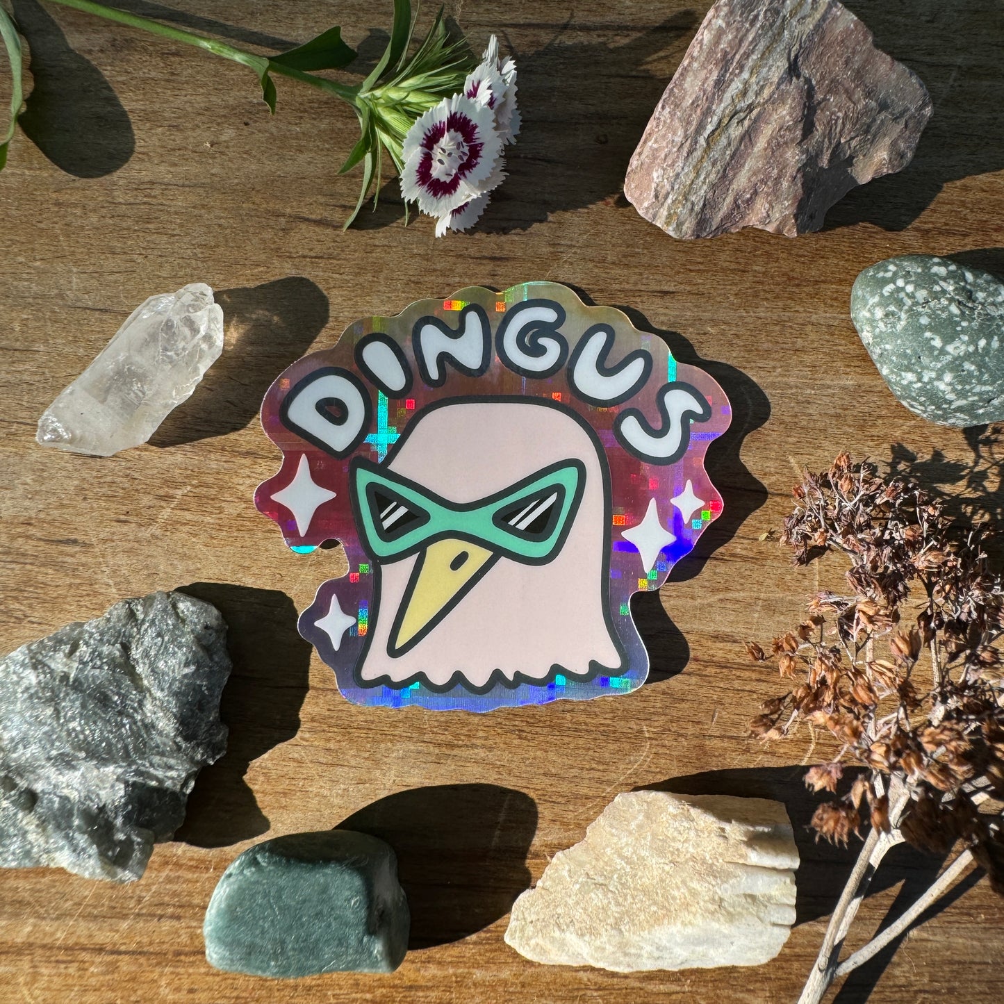 Rainbow Holo ~DINGUS~ Sticker