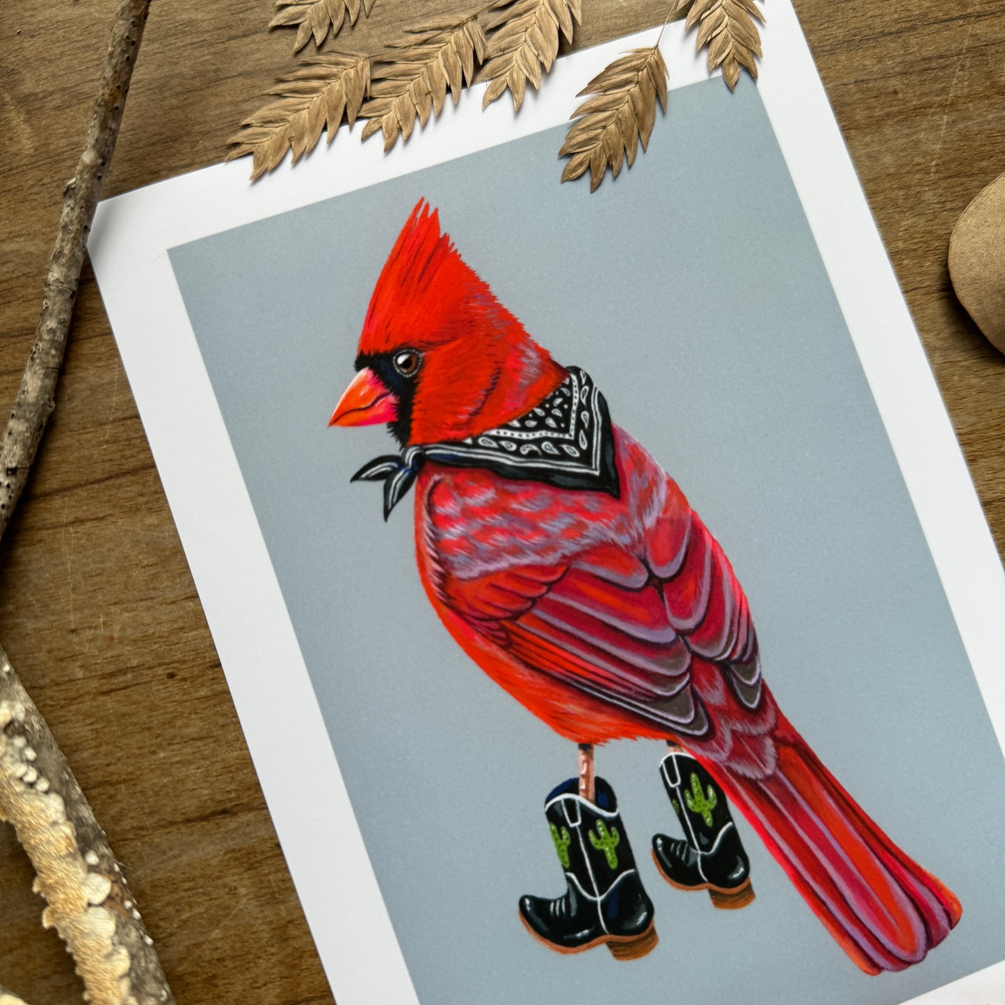 Yeehaw Cardinal Mans | Art Print
