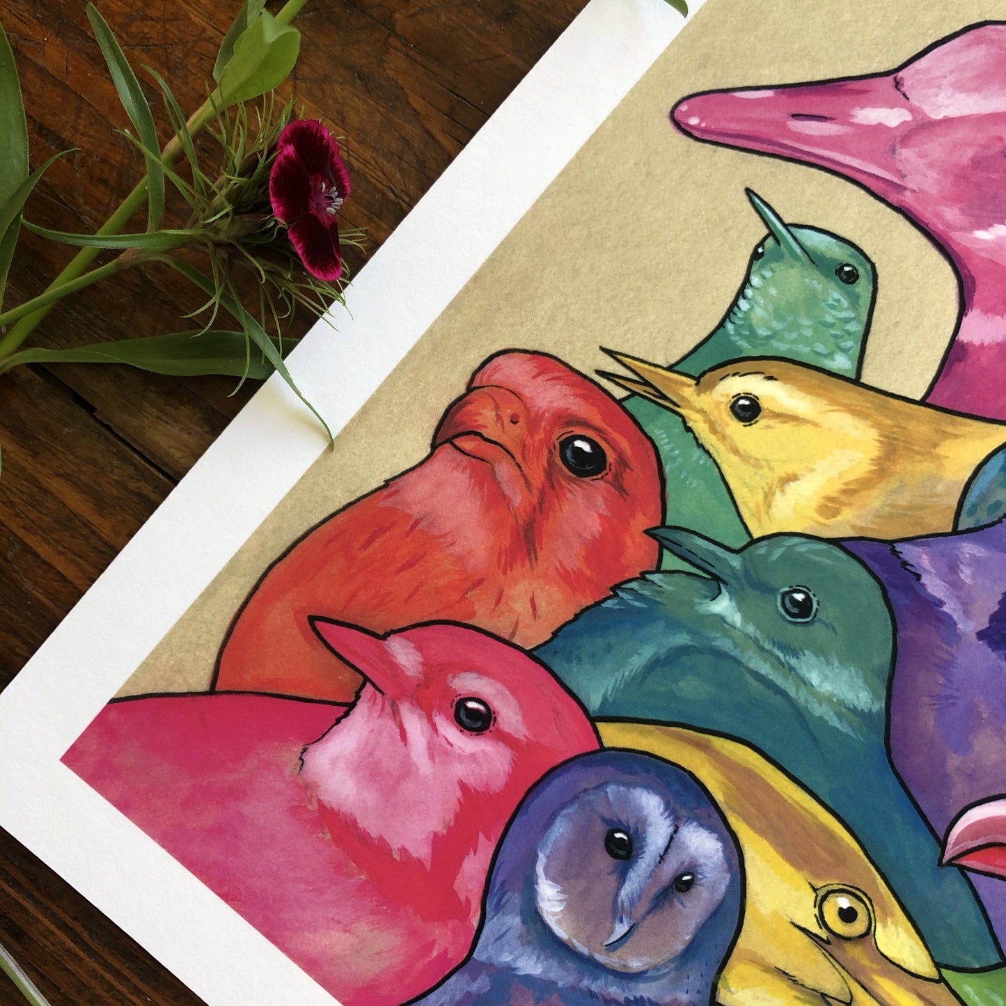 Rainbow of Birds | Art Print