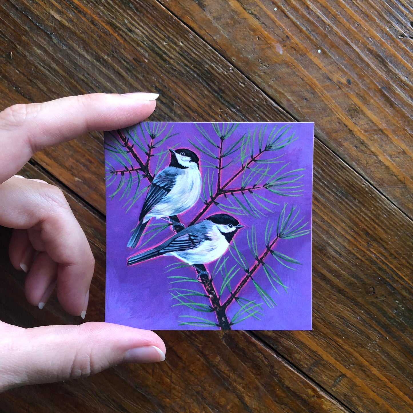 Carolina Chickadees | Mini Art Print